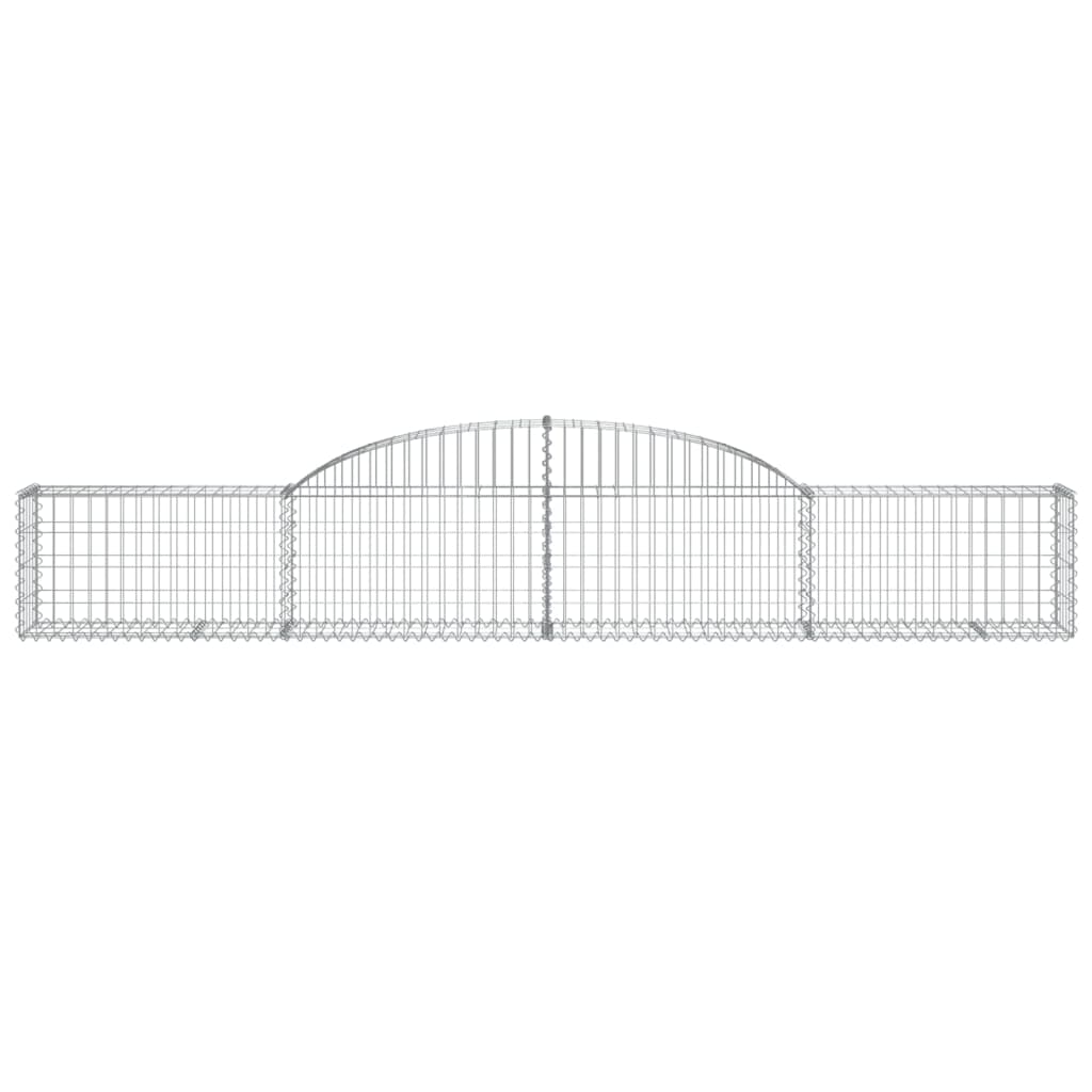Vidaxl schanskorf voûté 300x30x40 60 cm fer galvanisé