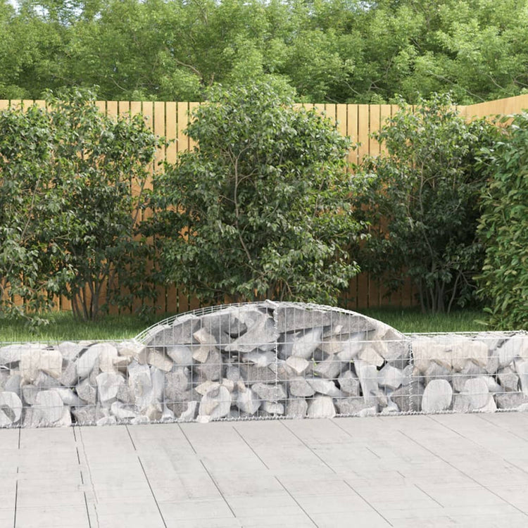 Vidaxl schanskorf voûté 300x30x40 60 cm fer galvanisé