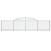 Vidaxl schanskorf voûté 300x30x60 80 cm fer galvanisé