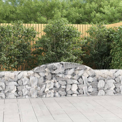 Vidaxl schanskorf voûté 300x30x60 80 cm fer galvanisé