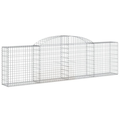Vidaxl schanskorf voûté 300x30x80 100 cm fer galvanisé