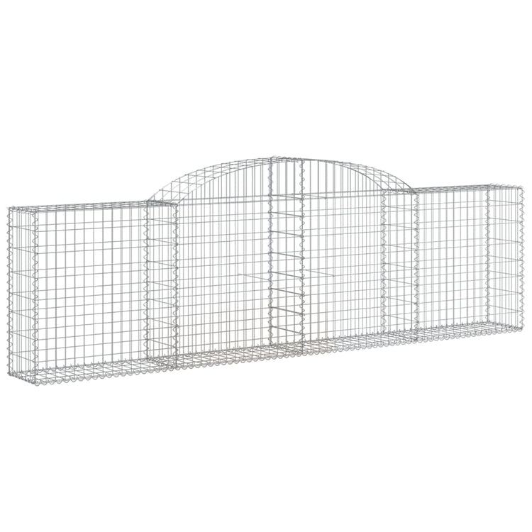 Vidaxl schanskorf voûté 300x30x80 100 cm fer galvanisé