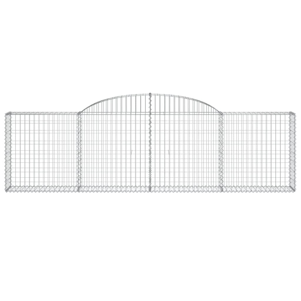 Vidaxl schanskorf voûté 300x30x80 100 cm fer galvanisé