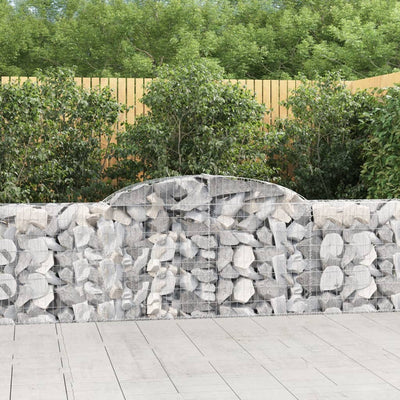 Vidaxl schanskorf voûté 300x30x80 100 cm fer galvanisé