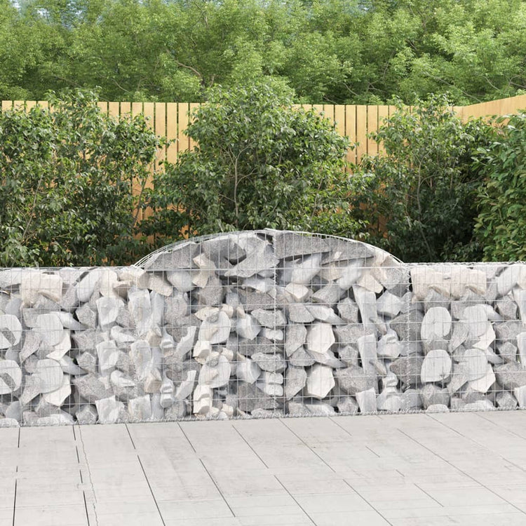 Vidaxl schanskorf voûté 300x30x80 100 cm fer galvanisé