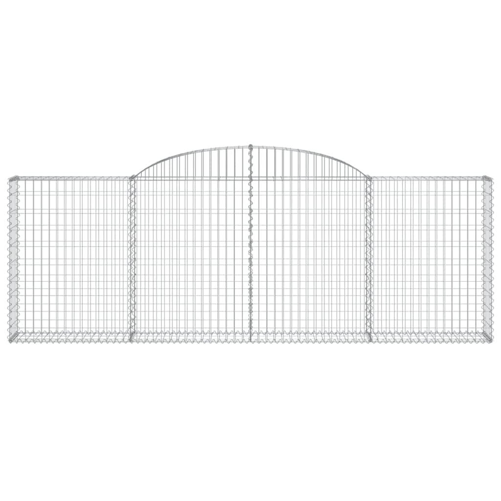 Vidaxl schanskorf voûté 300x30x100 120 cm fer galvanisé