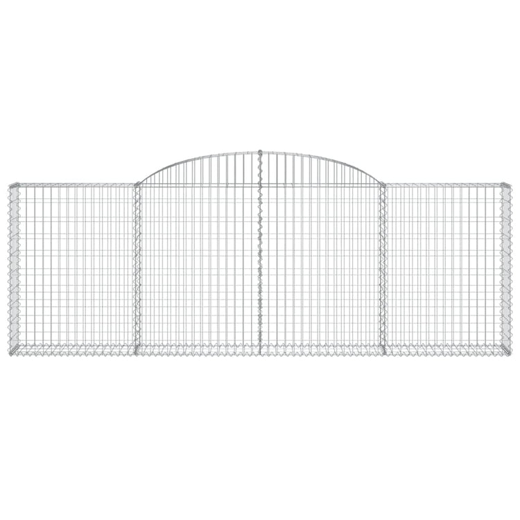 Vidaxl schanskorf voûté 300x30x100 120 cm fer galvanisé