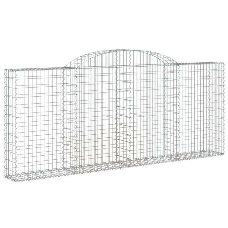 Vidaxl schanskorf voûté 300x30x120 140 cm fer galvanisé