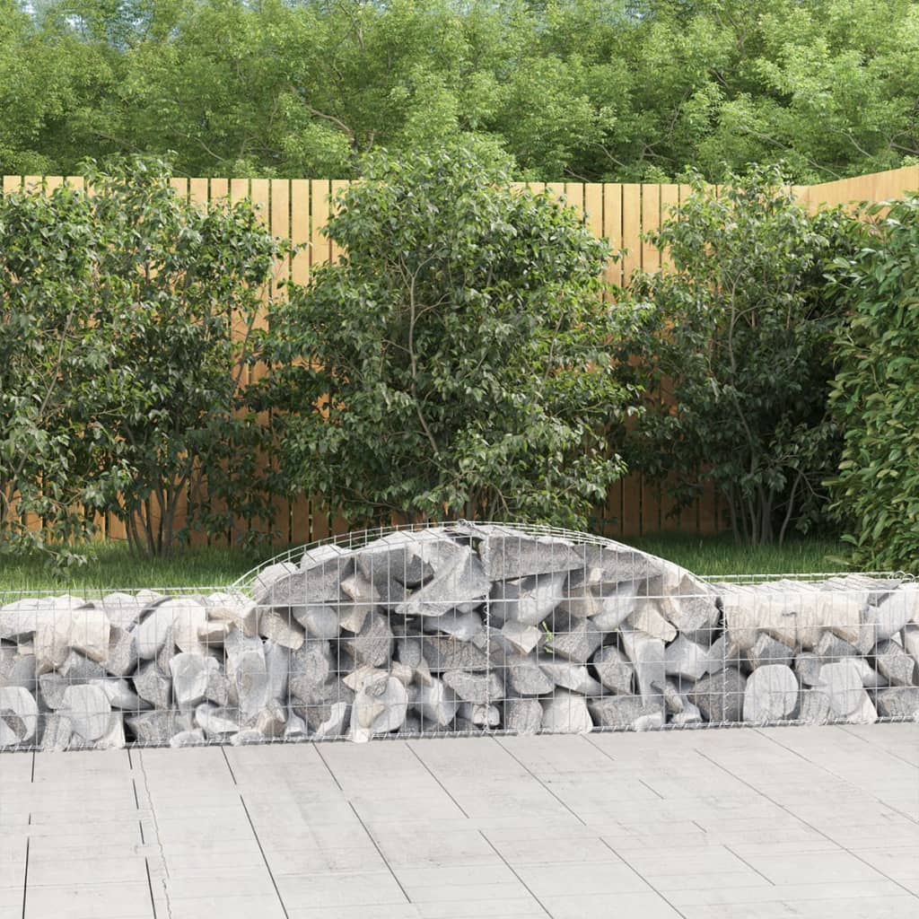 Vidaxl schanskorf voûté 300x50x40 60 cm fer galvanisé