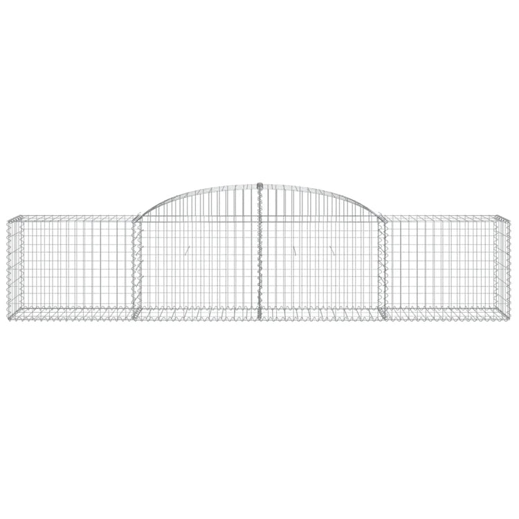 Vidaxl schanskorf voûté 300x50x60 80 cm fer galvanisé
