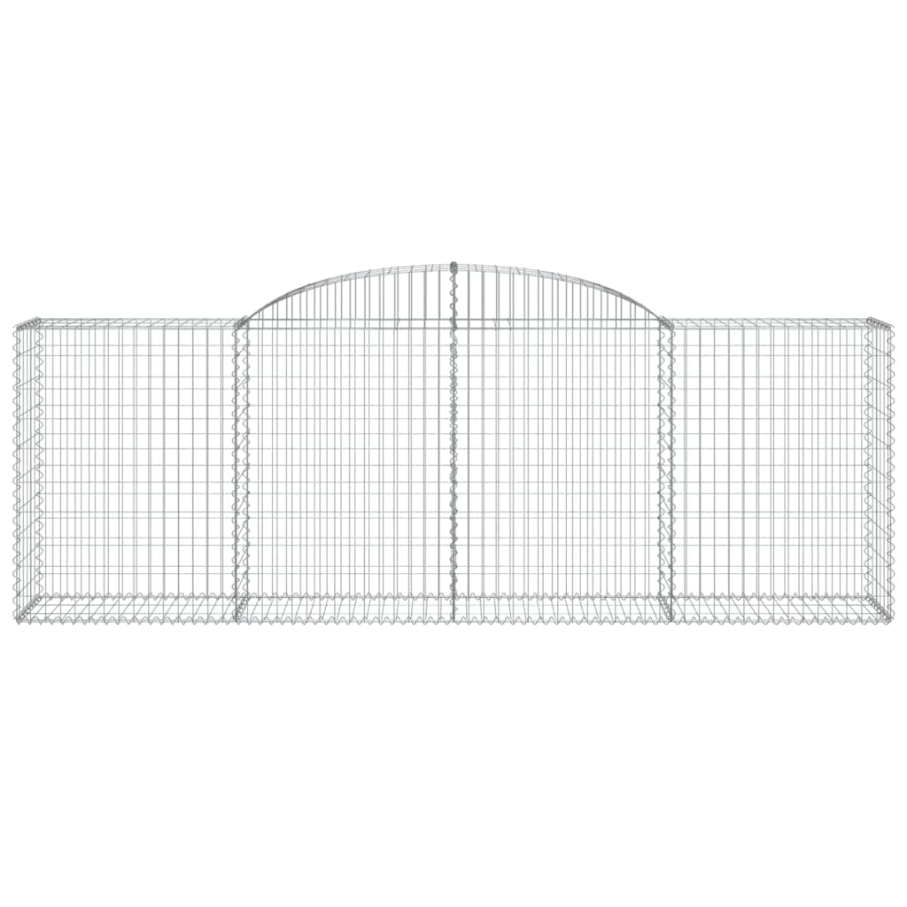 Vidaxl schanskorf voûté 300x50x100 120 cm fer galvanisé