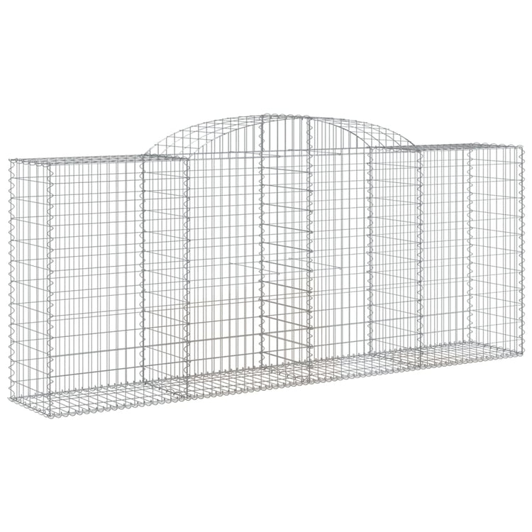 Vidaxl schanskorf voûté 300x50x120 140 cm fer galvanisé