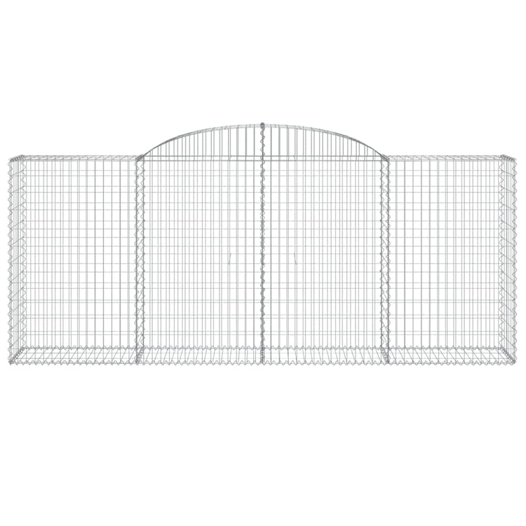 Vidaxl schanskorf voûté 300x50x120 140 cm fer galvanisé
