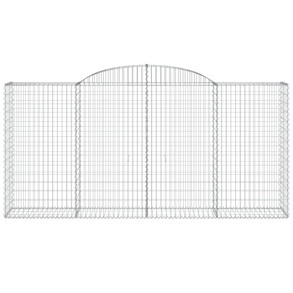 Vidaxl schanskorf voûté 300x50x140 160 cm fer galvanisé