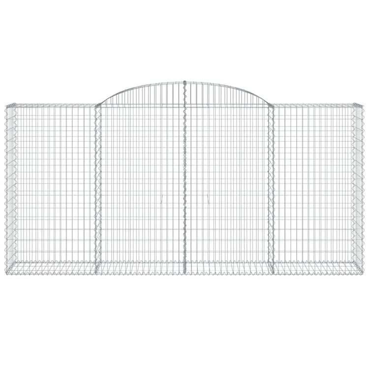 Vidaxl schanskorf voûté 300x50x140 160 cm fer galvanisé