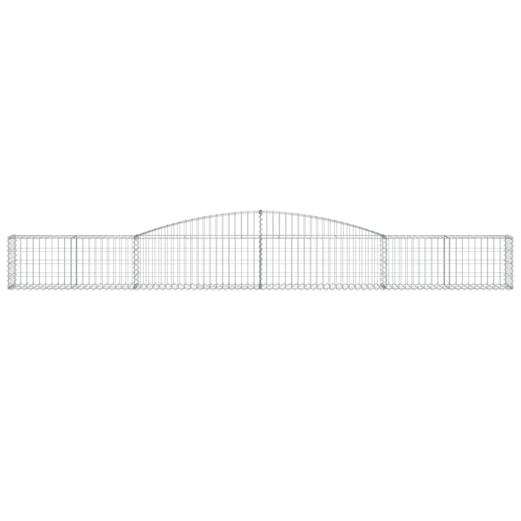 Vidaxl schanskorf voûté 400x30x40 60 cm fer galvanisé