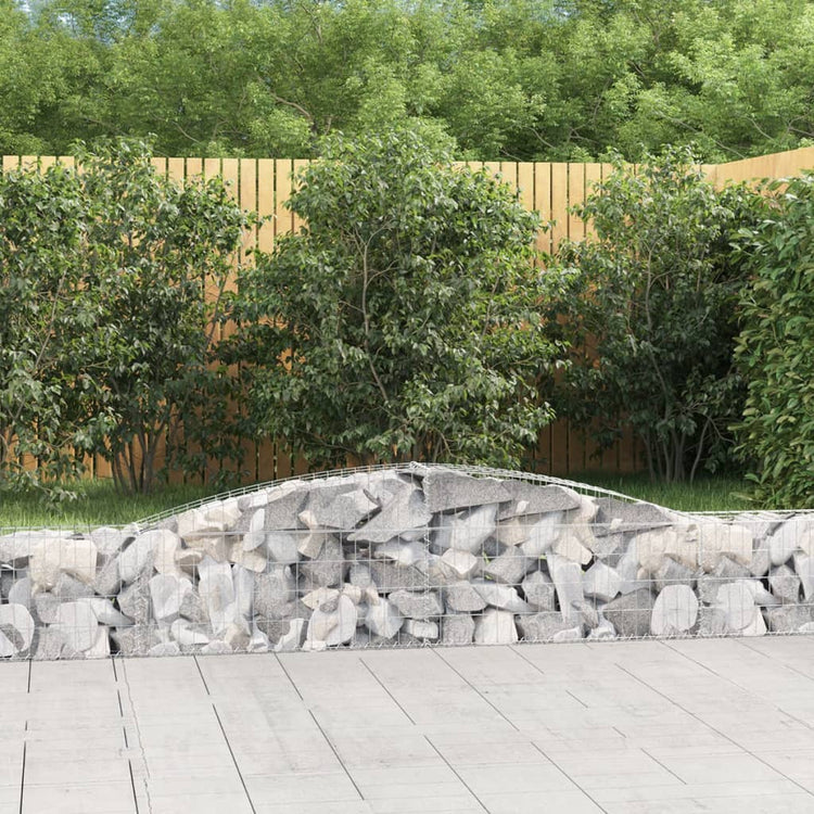 Vidaxl schanskorf voûté 400x30x40 60 cm fer galvanisé