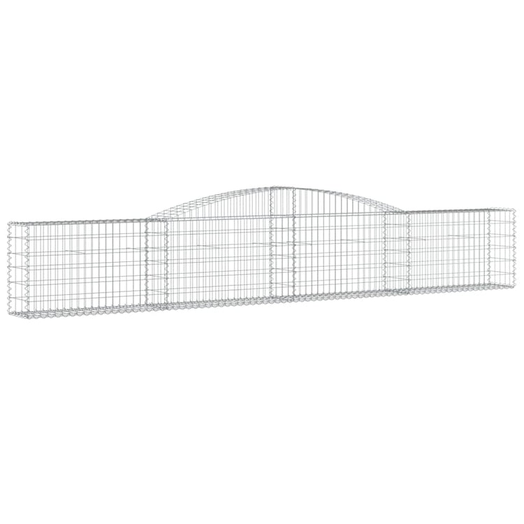 Vidaxl schanskorf voûté 400x30x60 80 cm fer galvanisé