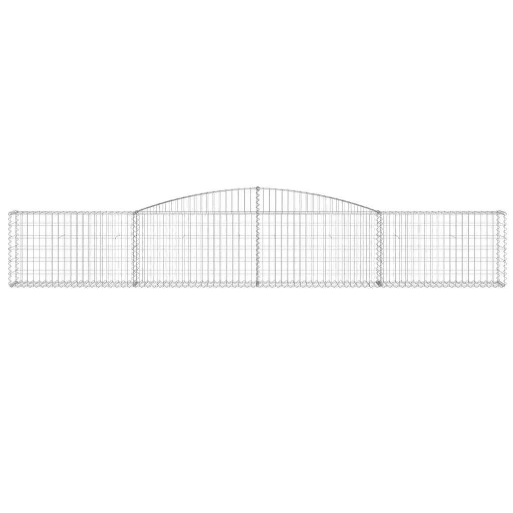 Vidaxl schanskorf voûté 400x30x60 80 cm fer galvanisé