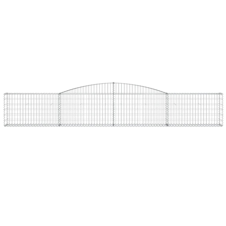 Vidaxl schanskorf voûté 400x30x60 80 cm fer galvanisé