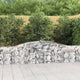 Vidaxl schanskorf voûté 400x30x60 80 cm fer galvanisé