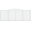Vidaxl Schanskorf Voûté 400x30x140 160 cm fer galvanisé