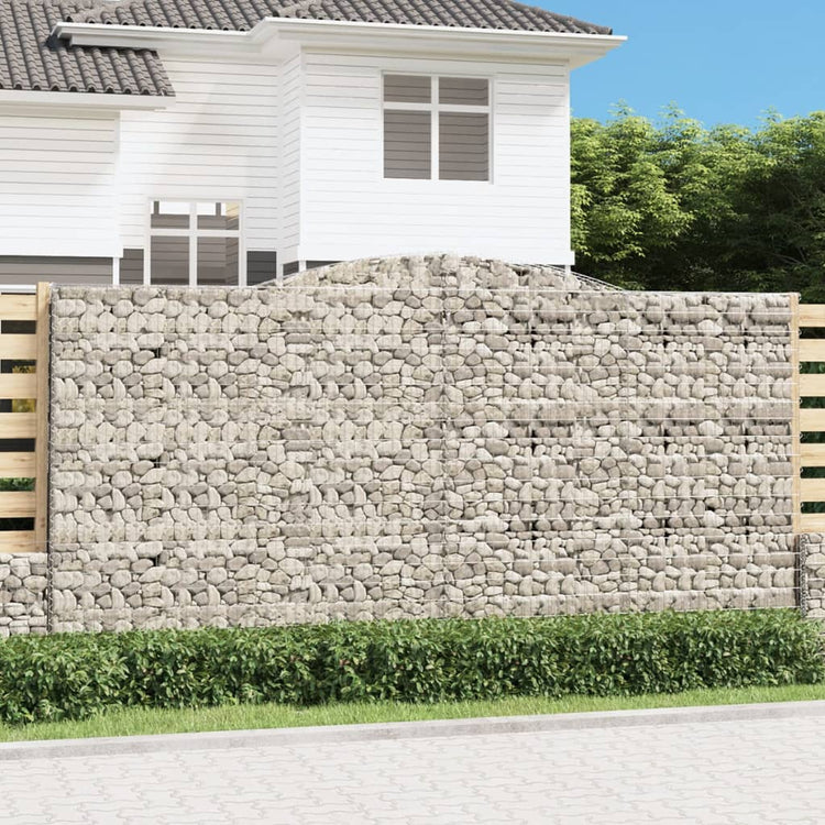 Vidaxl Schanskorf Voûté 400x30x200 220 cm fer galvanisé