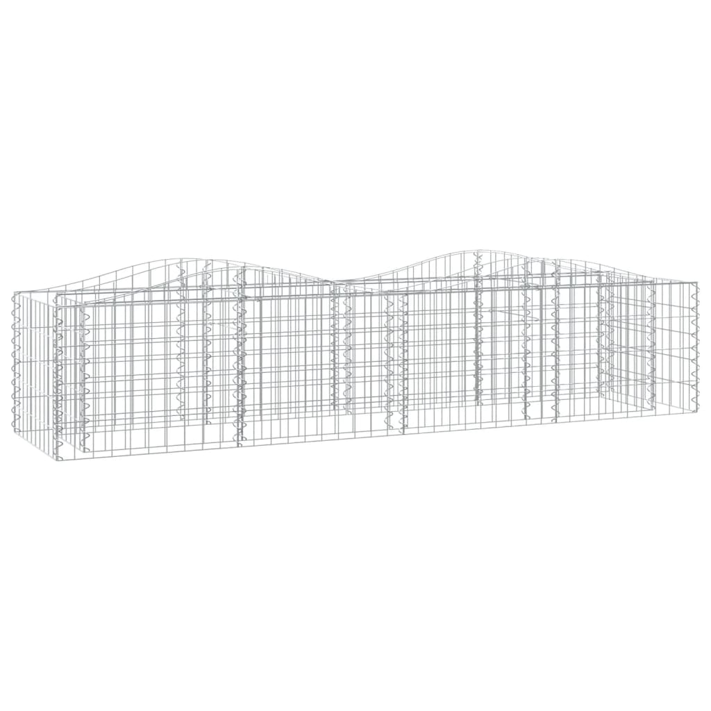 Vidaxl Schanskorf a augmenté de 200x50x50 cm fer galvanisé