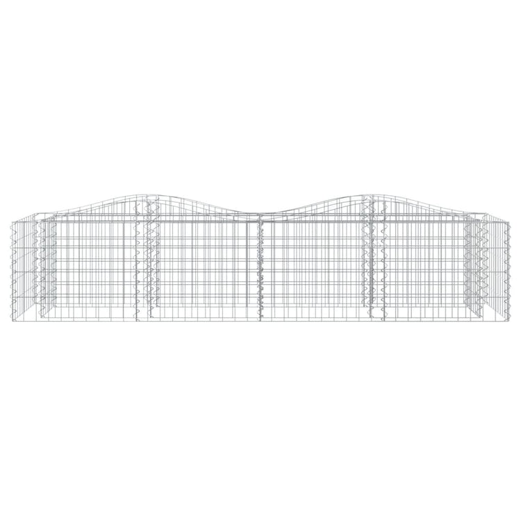 Vidaxl Schanskorf a augmenté de 200x50x50 cm fer galvanisé