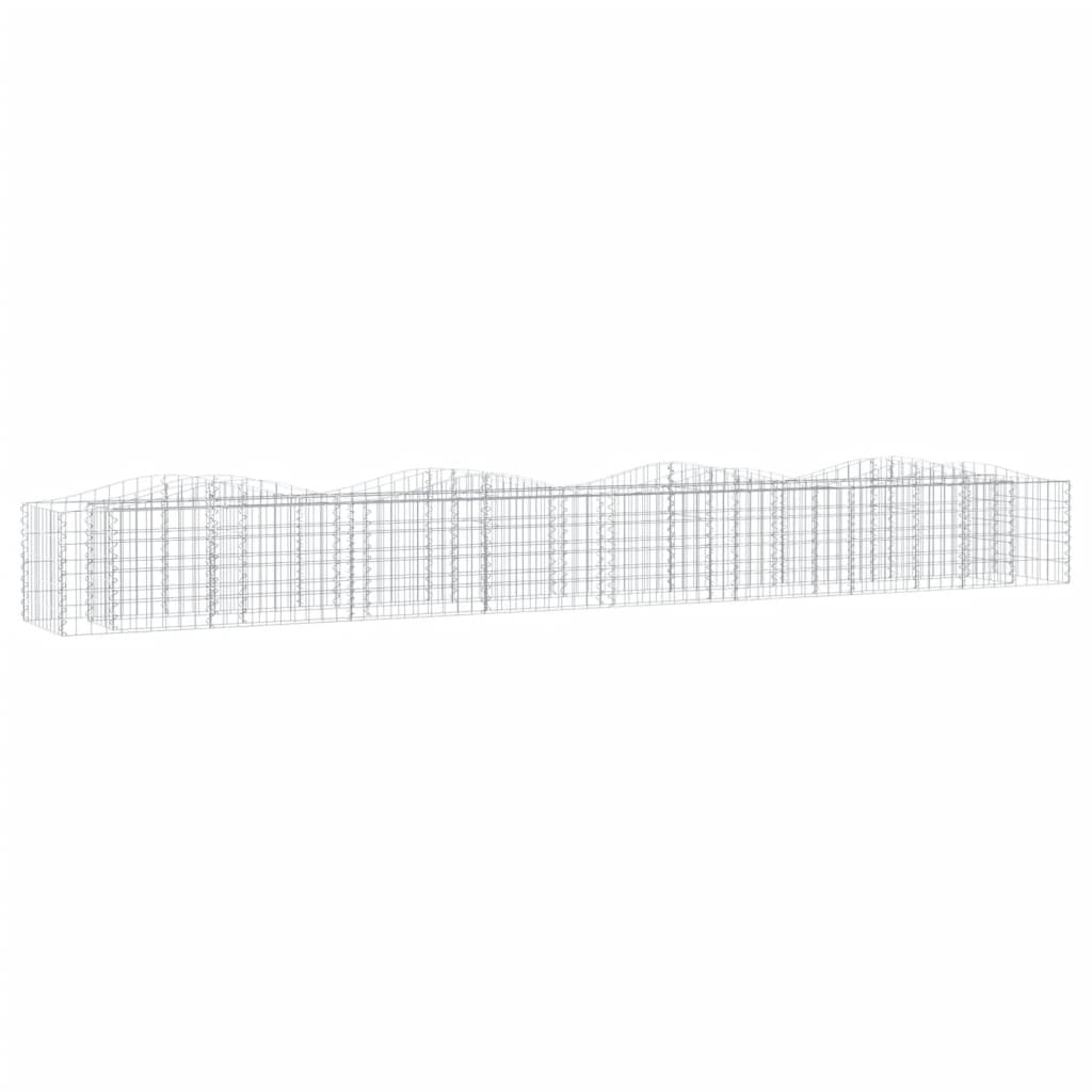 Vidaxl Schanskorf a augmenté de 400x50x50 cm de fer galvanisé