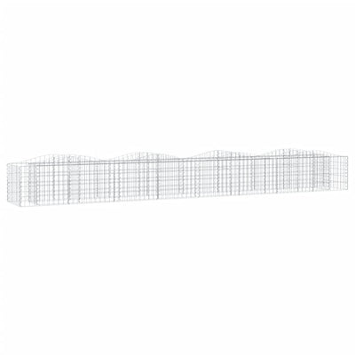 Vidaxl Schanskorf a augmenté de 400x50x50 cm de fer galvanisé