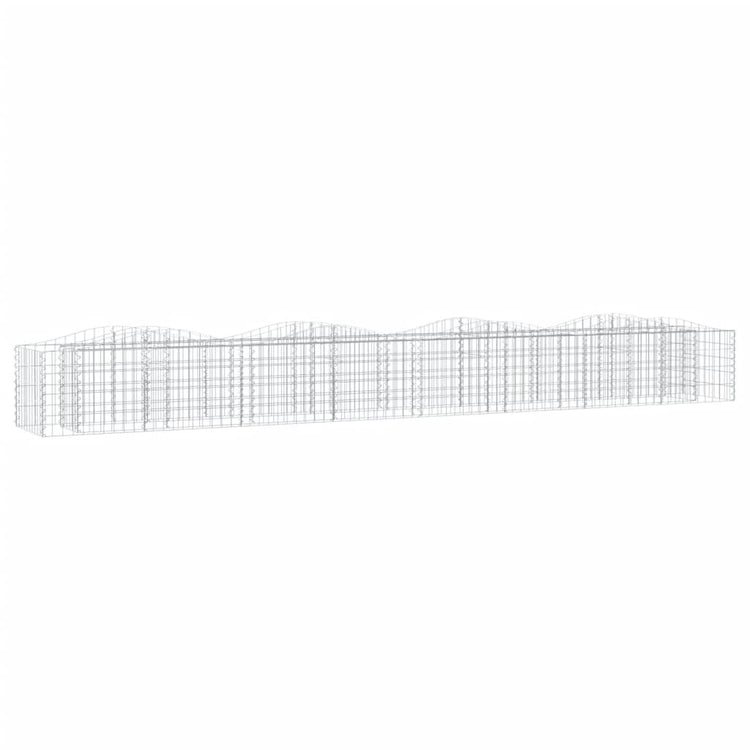 Vidaxl Schanskorf a augmenté de 400x50x50 cm de fer galvanisé