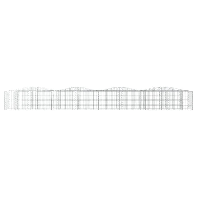 Vidaxl Schanskorf a augmenté de 400x50x50 cm de fer galvanisé