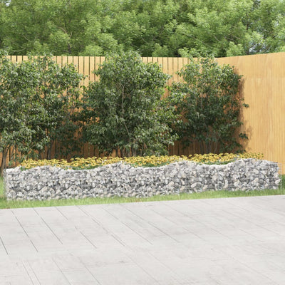 Vidaxl Schanskorf a augmenté de 400x50x50 cm de fer galvanisé