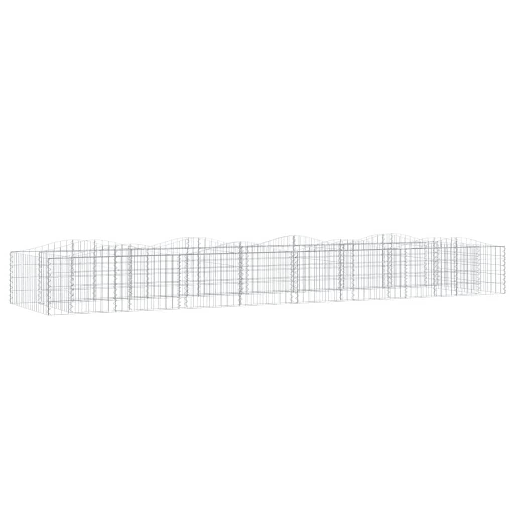 Vidaxl Schanskorf a augmenté de 400x100x50 cm de fer galvanisé