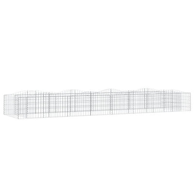 Vidaxl Schanskorf a augmenté de 400x100x50 cm de fer galvanisé