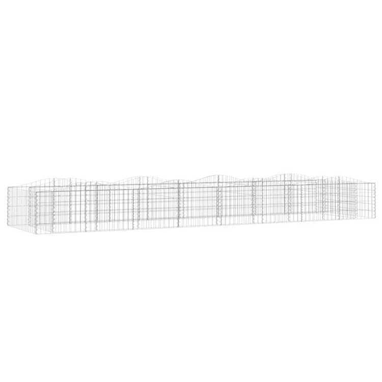 Vidaxl Schanskorf a augmenté de 400x100x50 cm de fer galvanisé