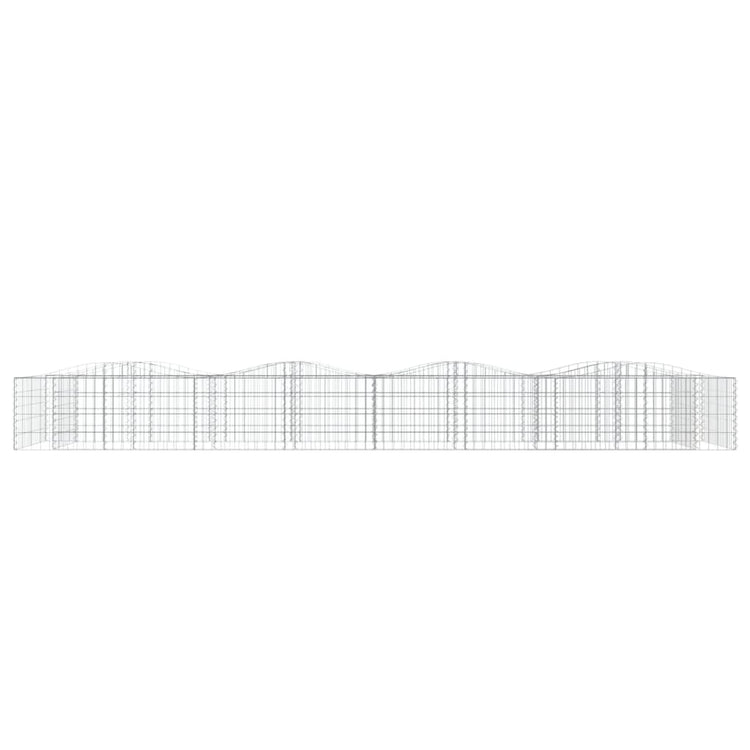 Vidaxl Schanskorf a augmenté de 400x100x50 cm de fer galvanisé