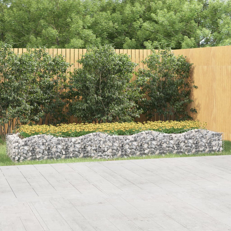 Vidaxl Schanskorf a augmenté de 400x100x50 cm de fer galvanisé