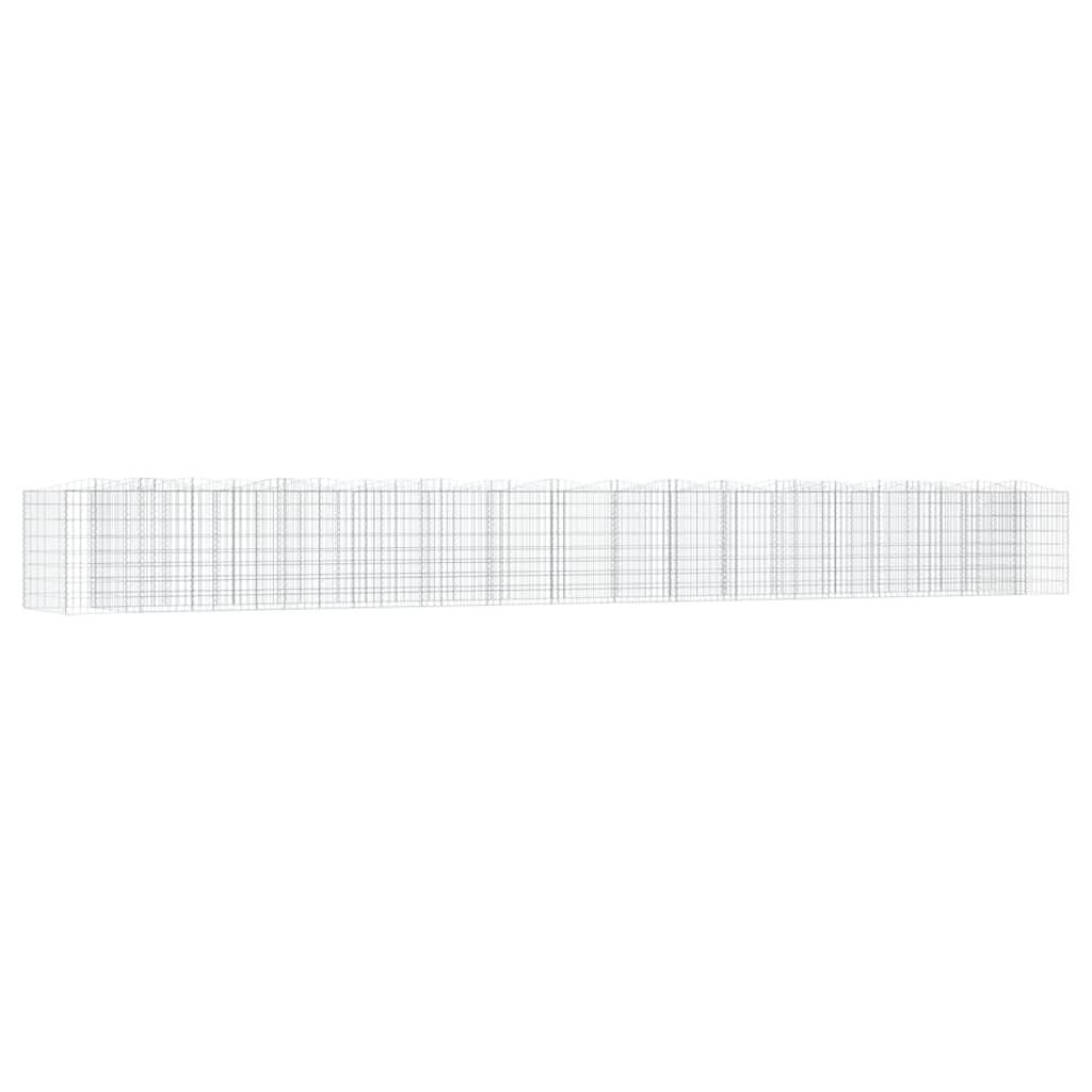 Vidaxl schanskorf soulevé de 800x100x100 cm fer galvanisé