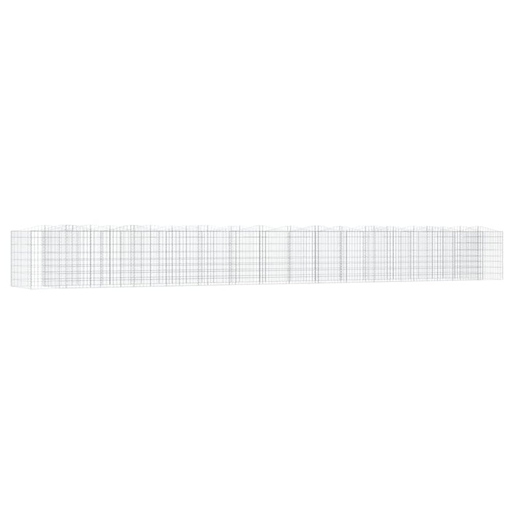 Vidaxl schanskorf soulevé de 800x100x100 cm fer galvanisé