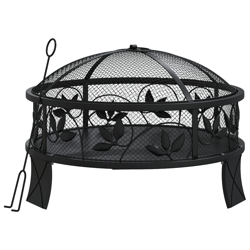 VidaXL brasero avec tisonnier xxl 50 cm en acier