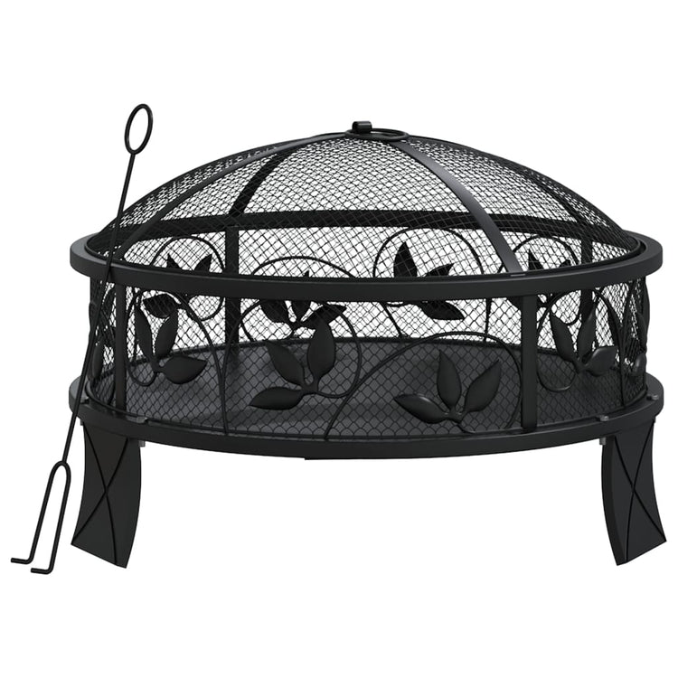 VidaXL brasero avec tisonnier xxl 50 cm en acier