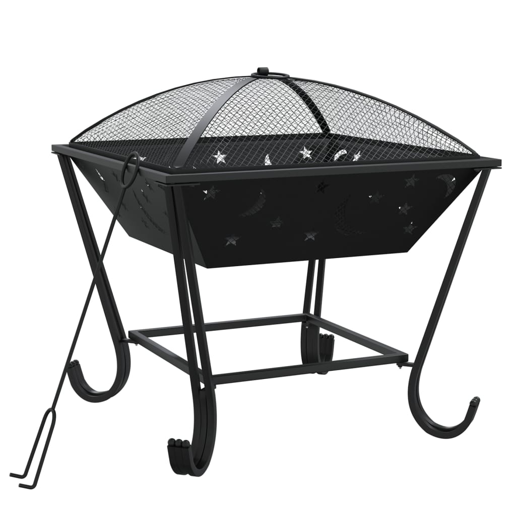Cheminée vidaxl avec poker xxl 50 cm en acier