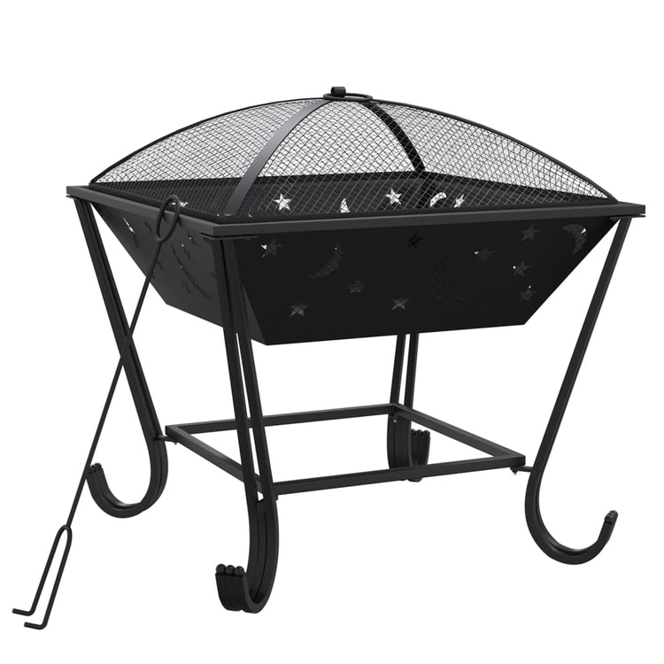 Cheminée vidaxl avec poker xxl 50 cm en acier