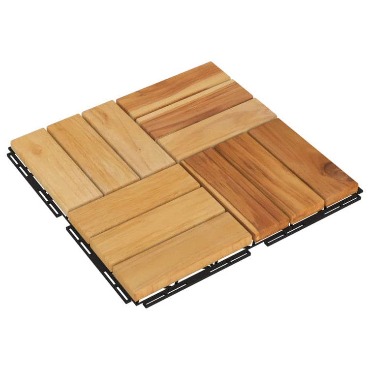 Vidaxl Terrace Tiles 20 pcs 30x30 cm en bois solide en bois
