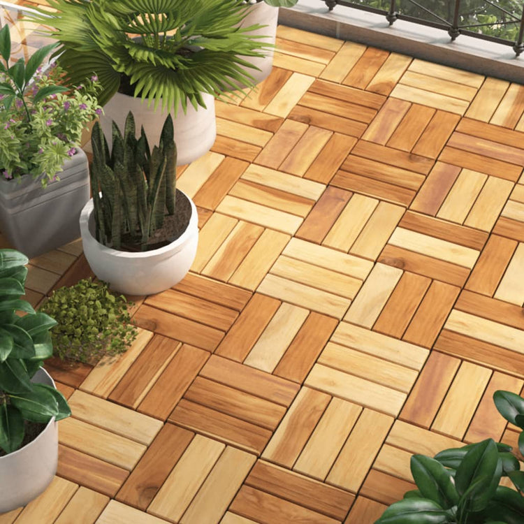 Vidaxl Terrace Tiles 20 pcs 30x30 cm en bois solide en bois