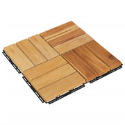 Vidaxl Terrace Tiles 30 PCS 30x30 cm en bois solide en bois - afbeelding 3