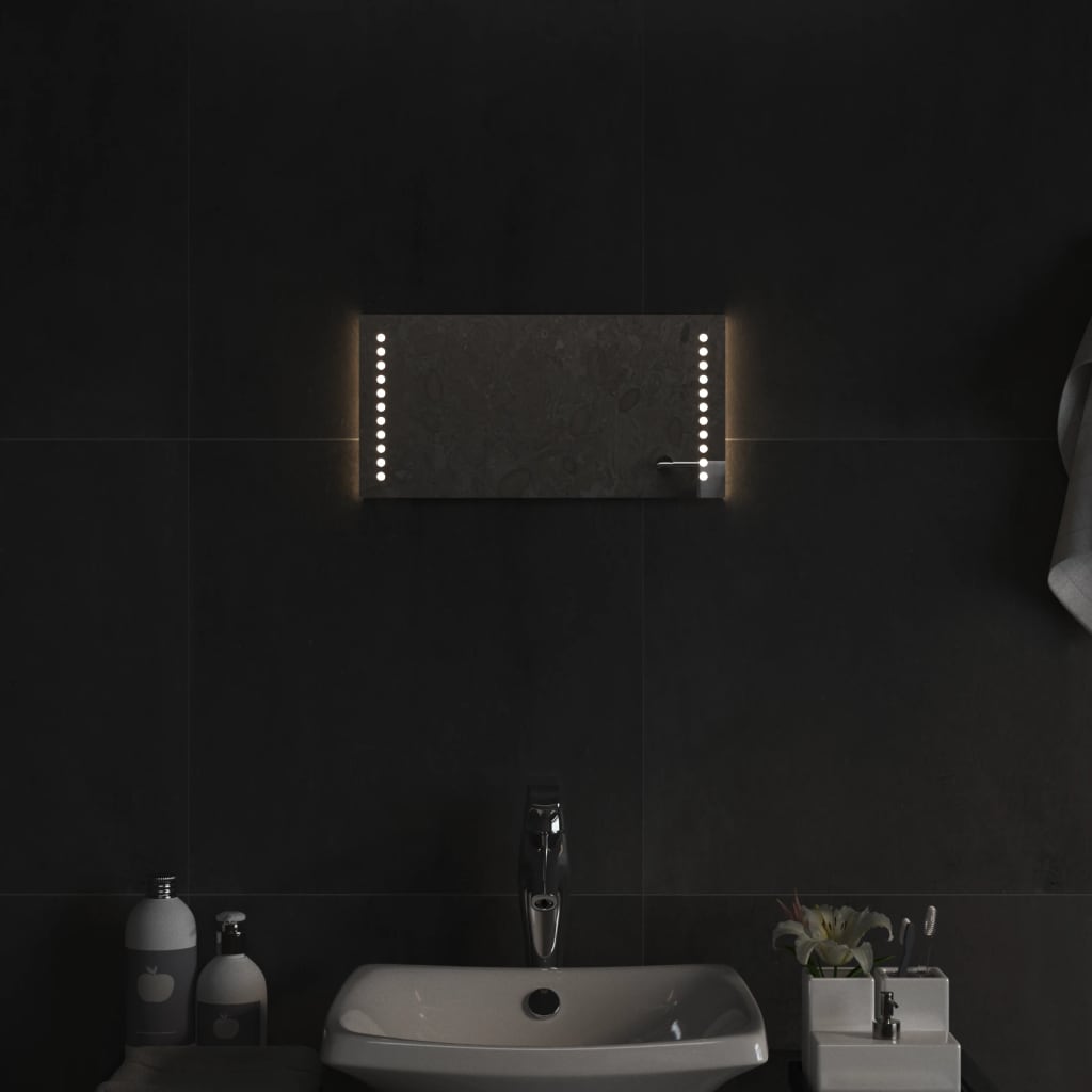 Miroir de salle de bain Vidaxx LED 20x40 cm