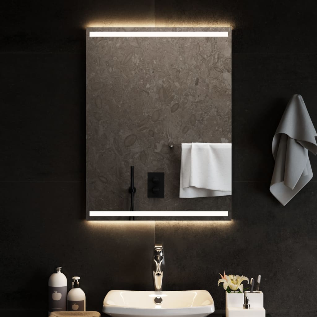 Miroir de salle de bain Vidaxl LED 60x80 cm